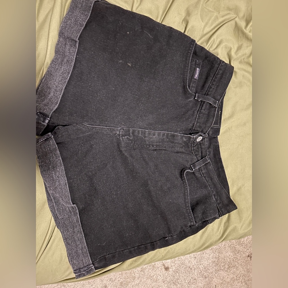 Black Denim Riders shorts